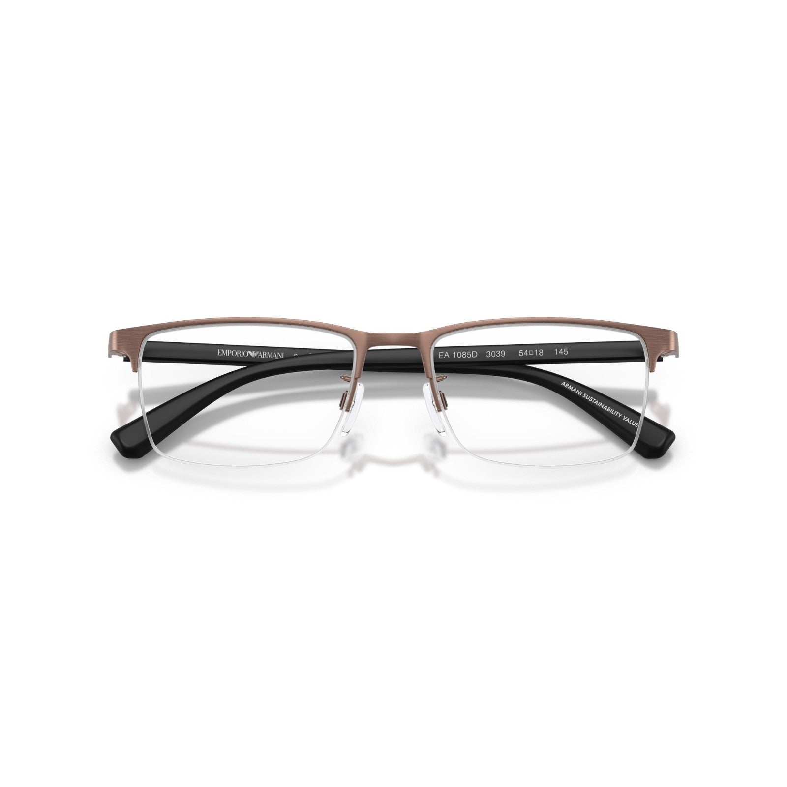 OCCHIALE DA VISTA UOMO | EMPORIO ARMANI EA 1085D - 3039 BRONZO SPAZZOLATO OPACO - CALIBRO 54