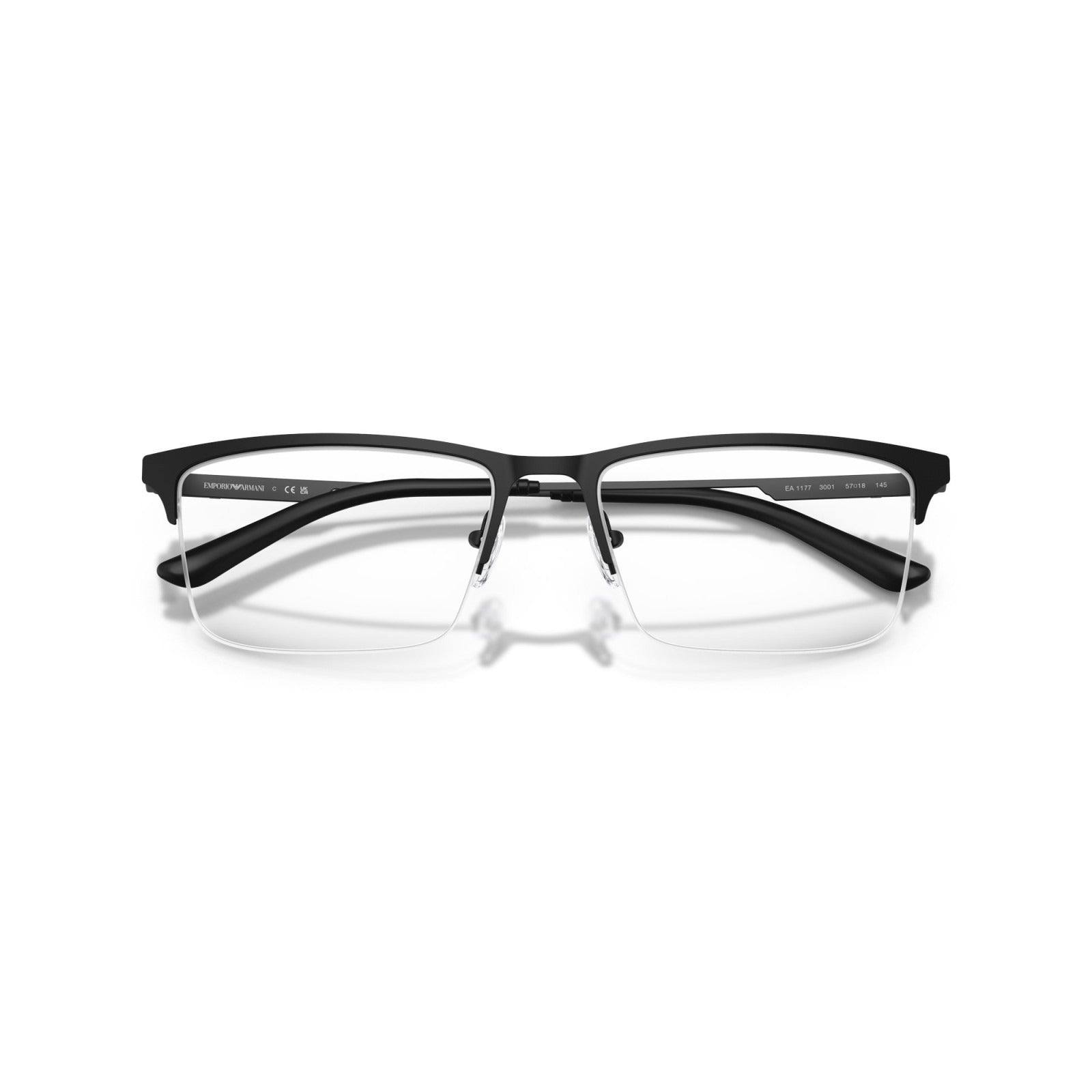 OCCHIALE DA VISTA UOMO | EMPORIO ARMANI EA 1177 - 3001 NERO OPACO - CALIBRO 57