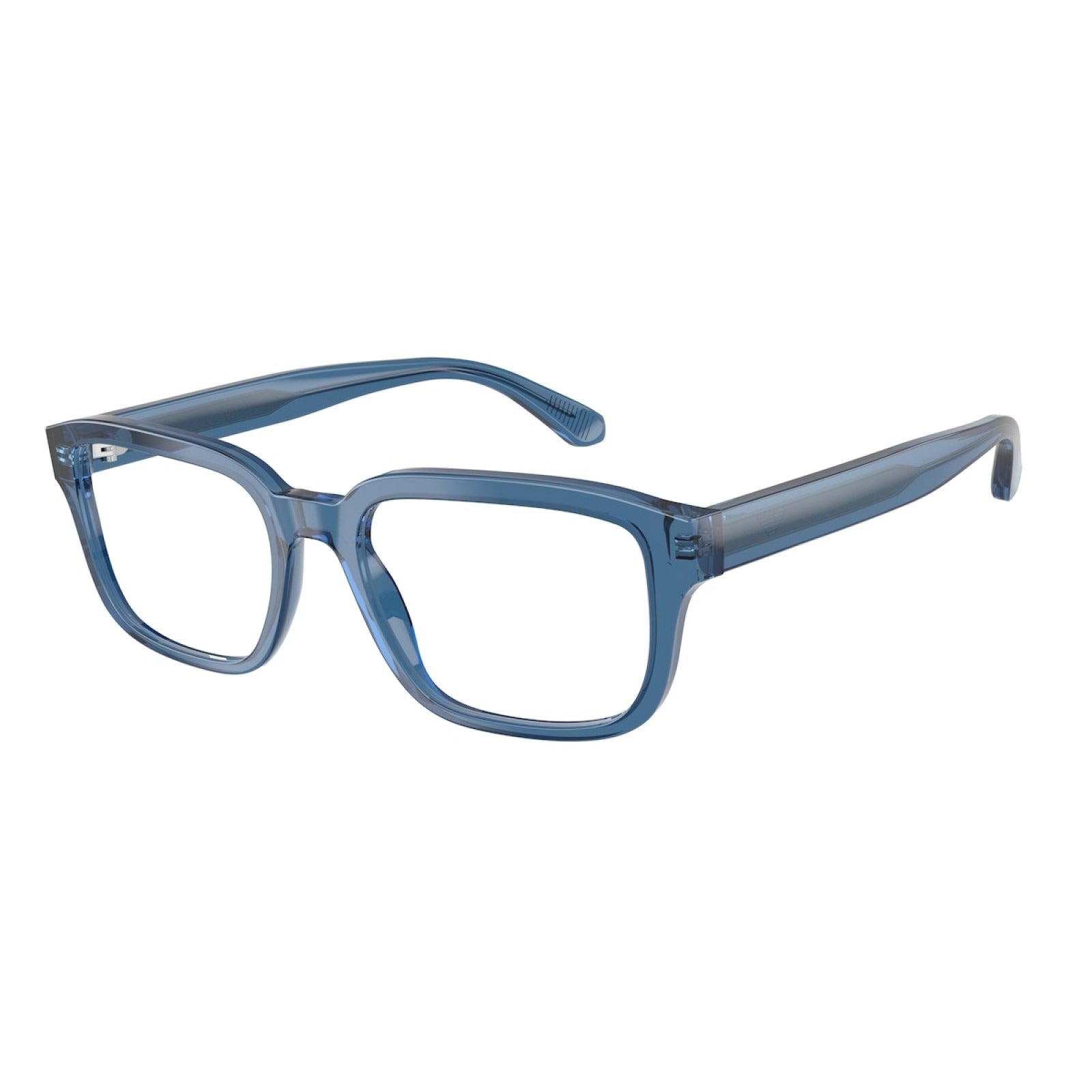 OCCHIALE DA VISTA UOMO | EMPORIO ARMANI EA 3255 - 6247 BLU TRASPARENTE LUCIDO - CALIBRO 55