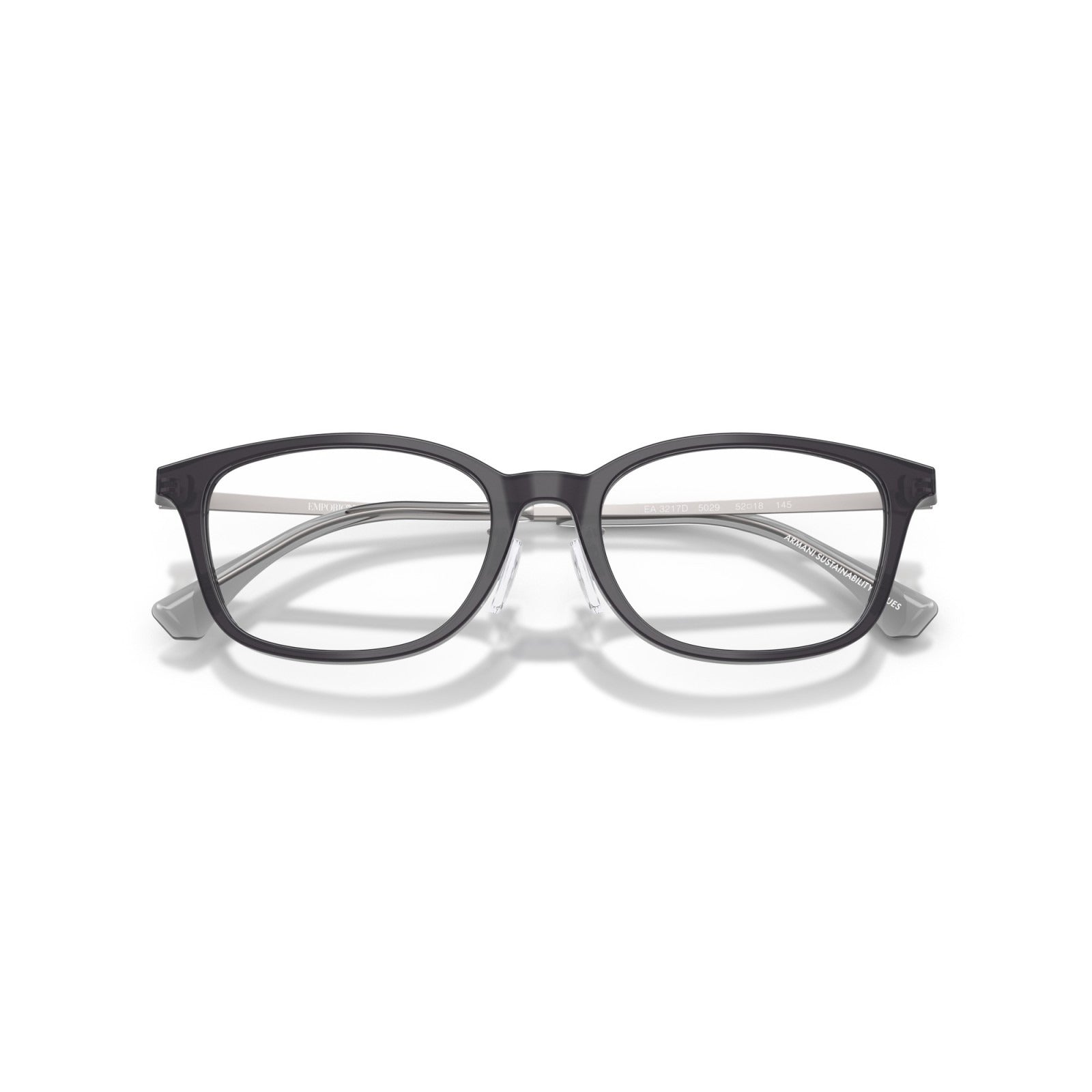 OCCHIALE DA VISTA UOMO | EMPORIO ARMANI EA 3217D - 5029 GRIGIO TRASPARENTE LUCIDO - CALIBRO 52
