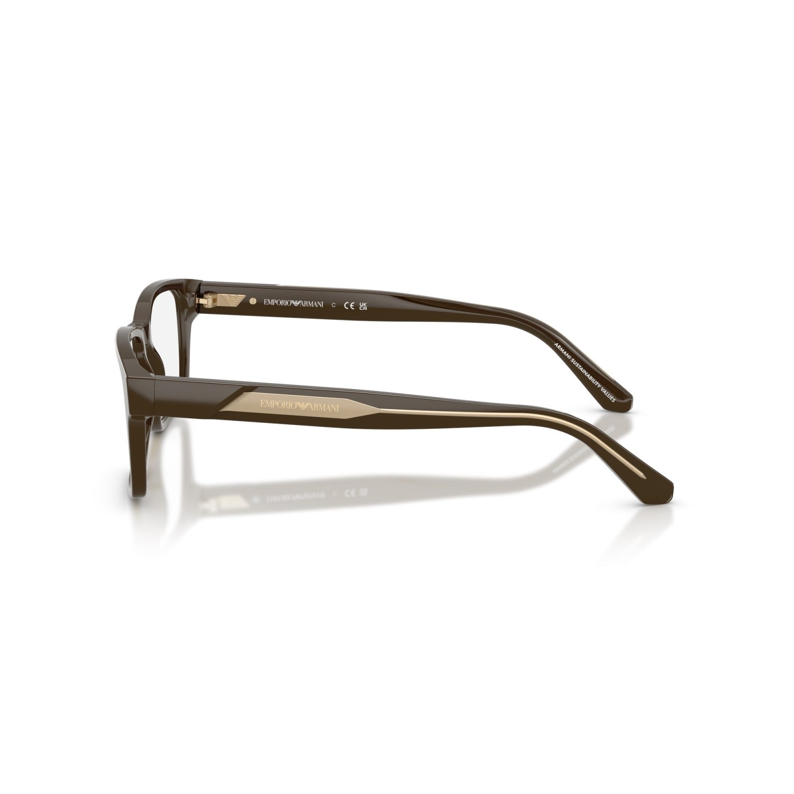 OCCHIALE DA VISTA UOMO | EMPORIO ARMANI EA 3271 - 6307 MARRONE LUCIDO - CALIBRO 54