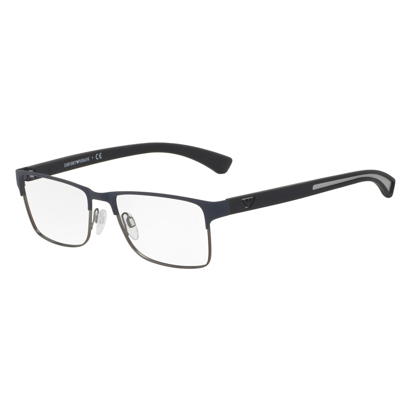 OCCHIALE DA VISTA UOMO | EMPORIO ARMANI EA 1052 - 3155 GOMMA BLU / CANNA DI FUCILE OPACA - CALIBRO 55