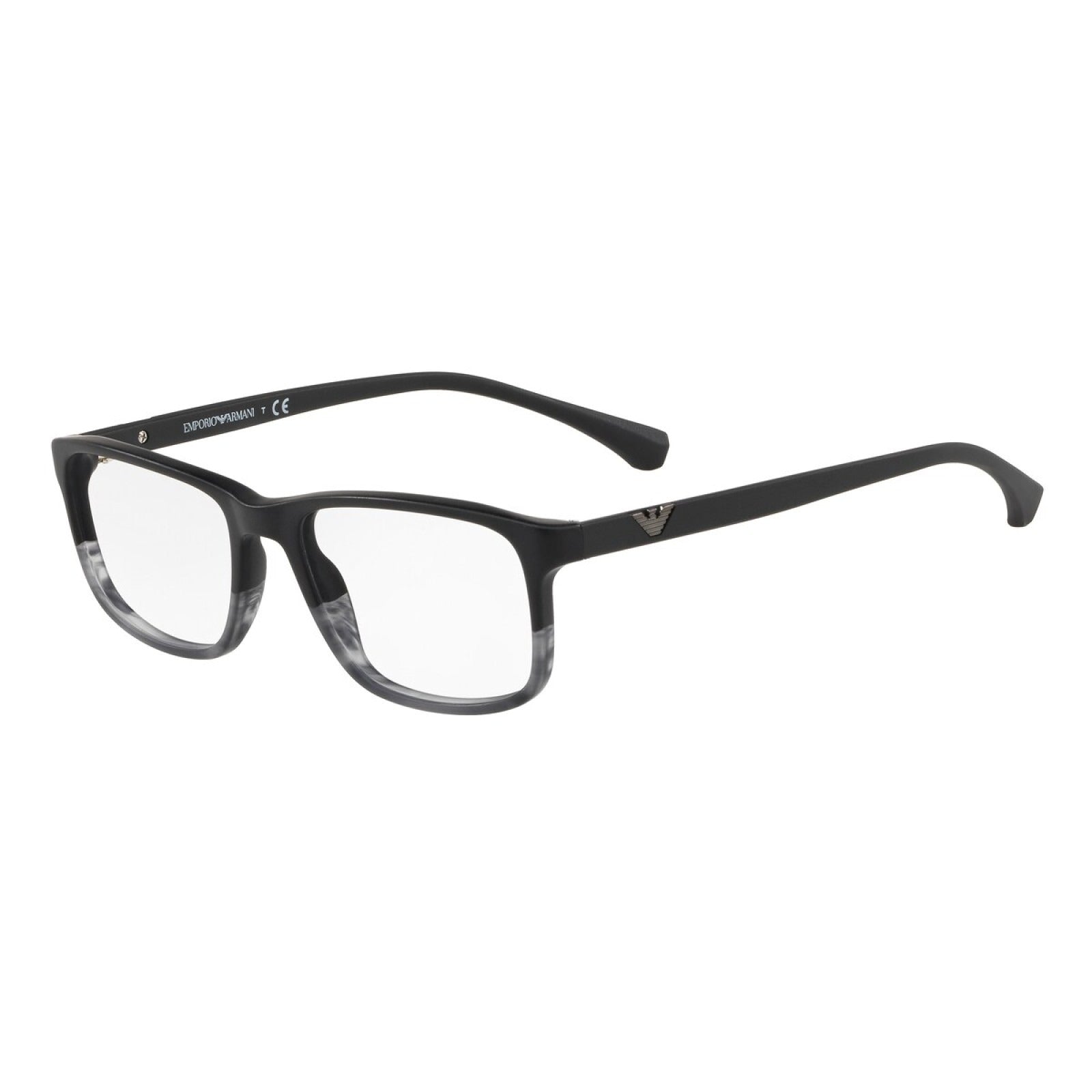 OCCHIALE DA VISTA UOMO | EMPORIO ARMANI EA 3098 - 5566 NERO / GRIGIO RIGATO - CALIBRO 53