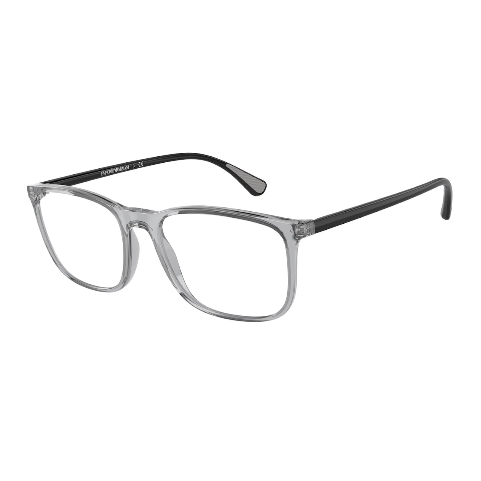 OCCHIALE DA VISTA UOMO | EMPORIO ARMANI EA 3177 - 5090 GRIGIO TRASPARENTE LUCIDO - CALIBRO 53