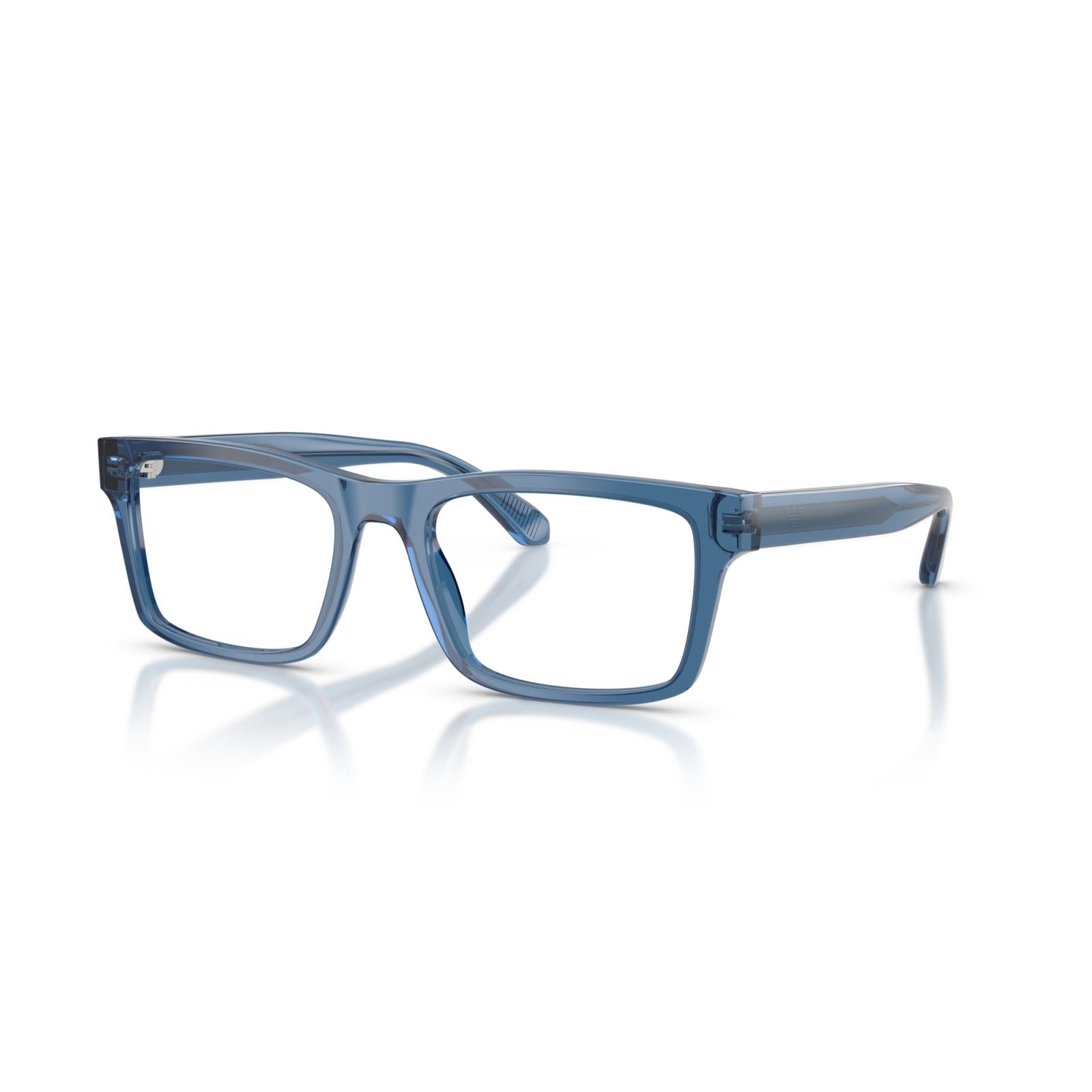 OCCHIALE DA VISTA UOMO | EMPORIO ARMANI EA 3254 - 6247 BLU TRASPARENTE LUCIDO - CALIBRO 56
