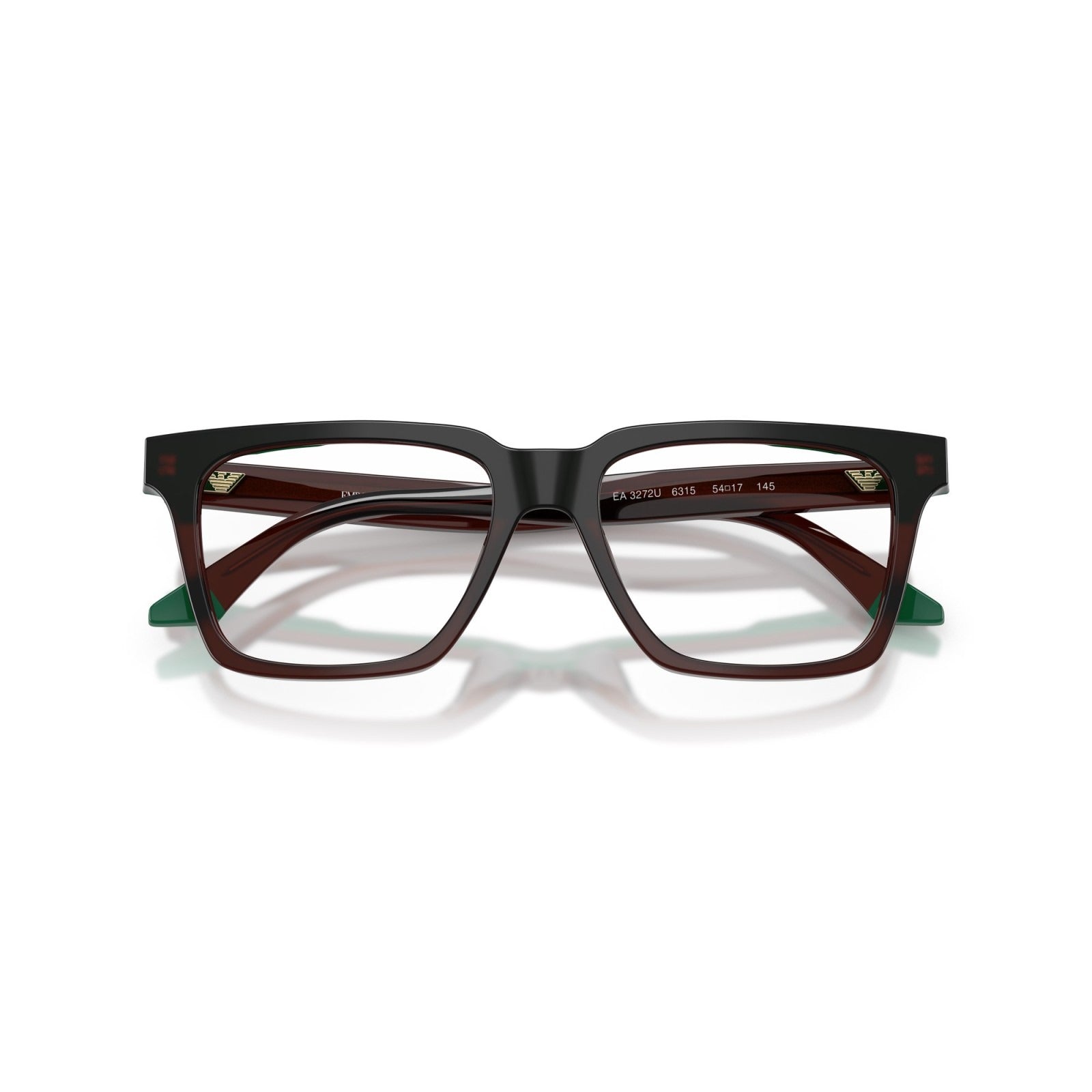 OCCHIALE DA VISTA UOMO | EMPORIO ARMANI EA 3272U - 6315 MARRONE OPALINO/VERDE - CALIBRO 52