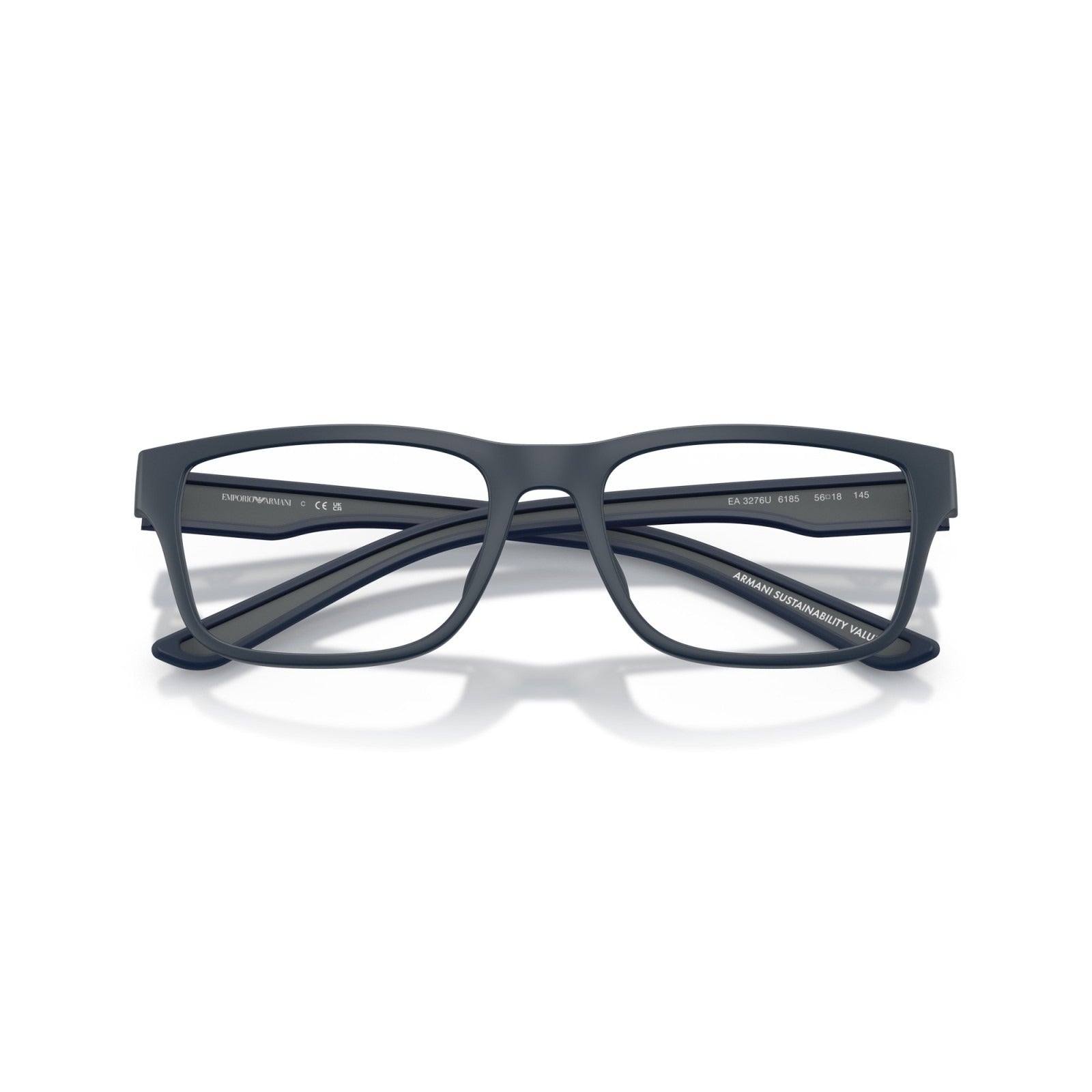 OCCHIALE DA VISTA UOMO | EMPORIO ARMANI EA 3276U - 6185 BLU OPACO GOMMATO - CALIBRO 56
