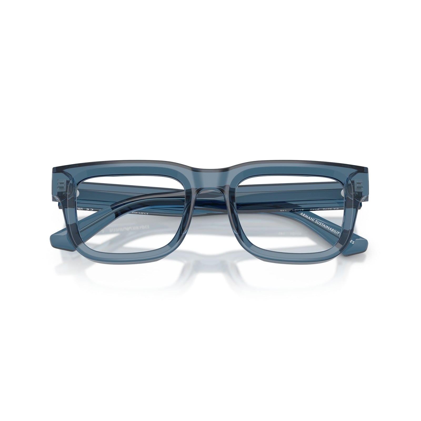 OCCHIALE DA VISTA UOMO | EMPORIO ARMANI EA 3279 - 6362 BLU TRASPARENTE LUCIDO - CALIBRO 51