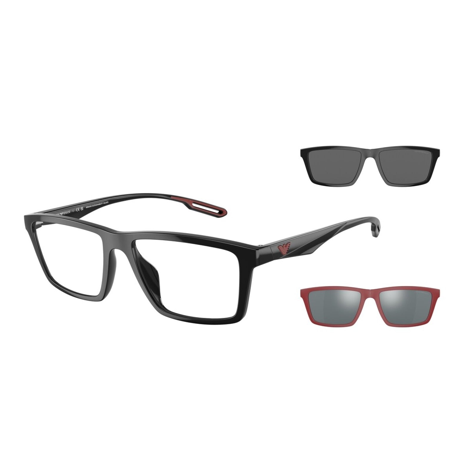OCCHIALE DA VISTA UOMO | EMPORIO ARMANI EA 4189U - 50171W NERO LUCIDO - CALIBRO 55
