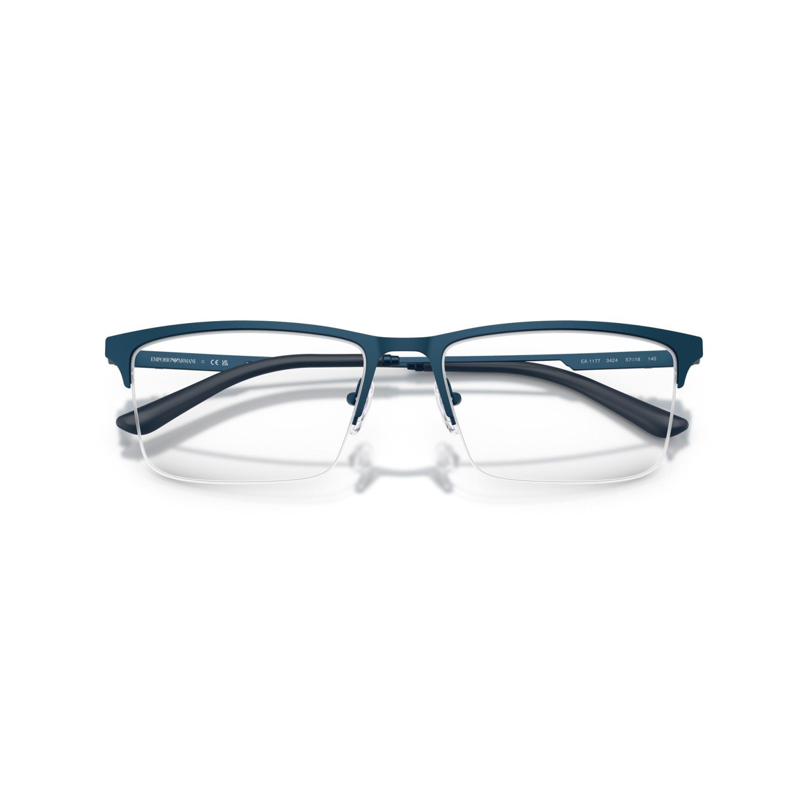 OCCHIALE DA VISTA UOMO | EMPORIO ARMANI EA 1177 - 3424 BLU METALLICO - CALIBRO 57