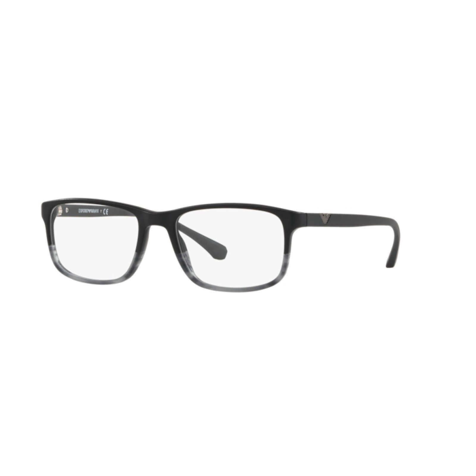 OCCHIALE DA VISTA UOMO | EMPORIO ARMANI EA 3098 - 5566 NERO / GRIGIO RIGATO - CALIBRO 53