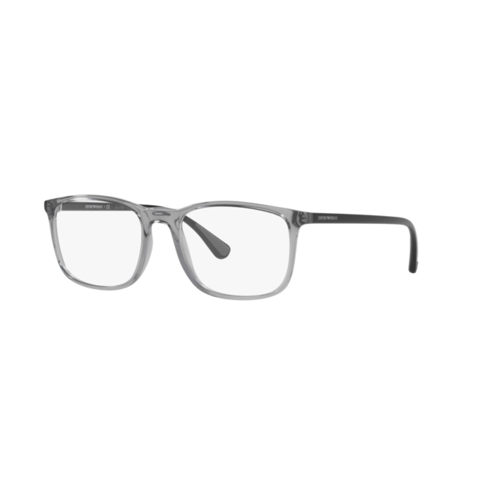 OCCHIALE DA VISTA UOMO | EMPORIO ARMANI EA 3177 - 5090 GRIGIO TRASPARENTE LUCIDO - CALIBRO 53