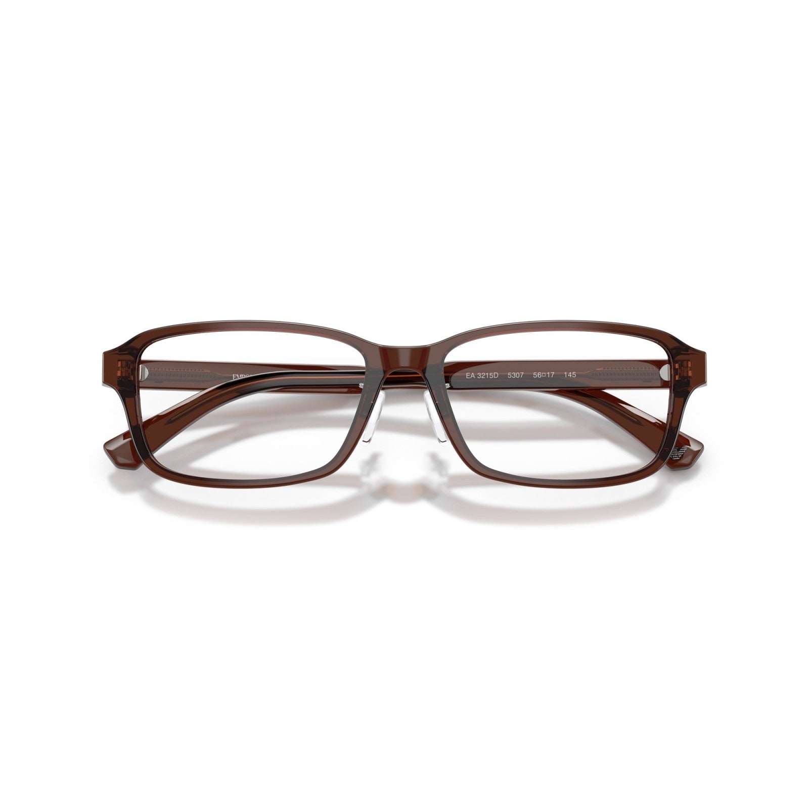 OCCHIALE DA VISTA UOMO | EMPORIO ARMANI EA 3215D - 5307 MARRONE TRASPARENTE LUCIDO - CALIBRO 56