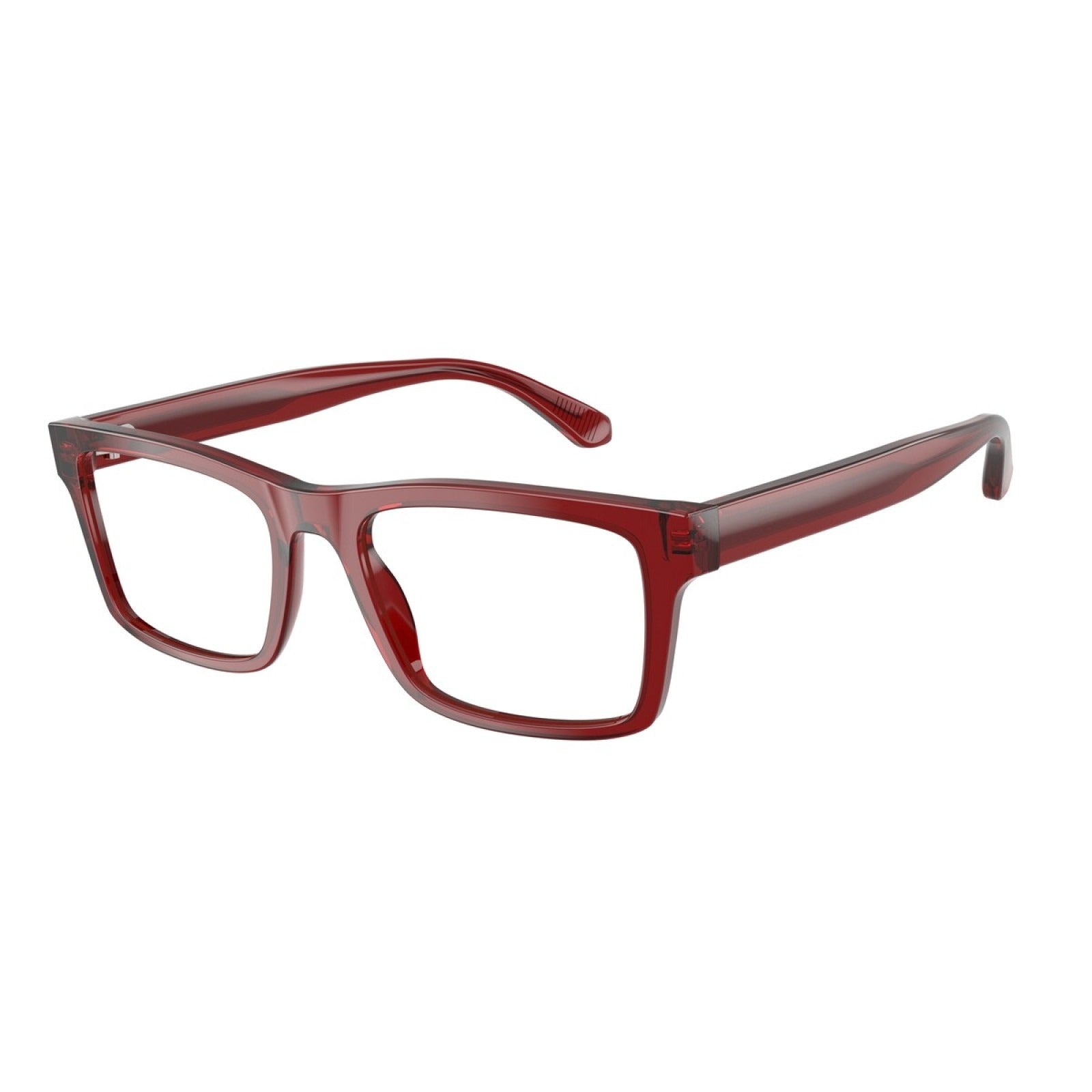 OCCHIALE DA VISTA UOMO | EMPORIO ARMANI EA 3254 - 6248 ROSSO TRASPARENTE LUCIDO - CALIBRO 56