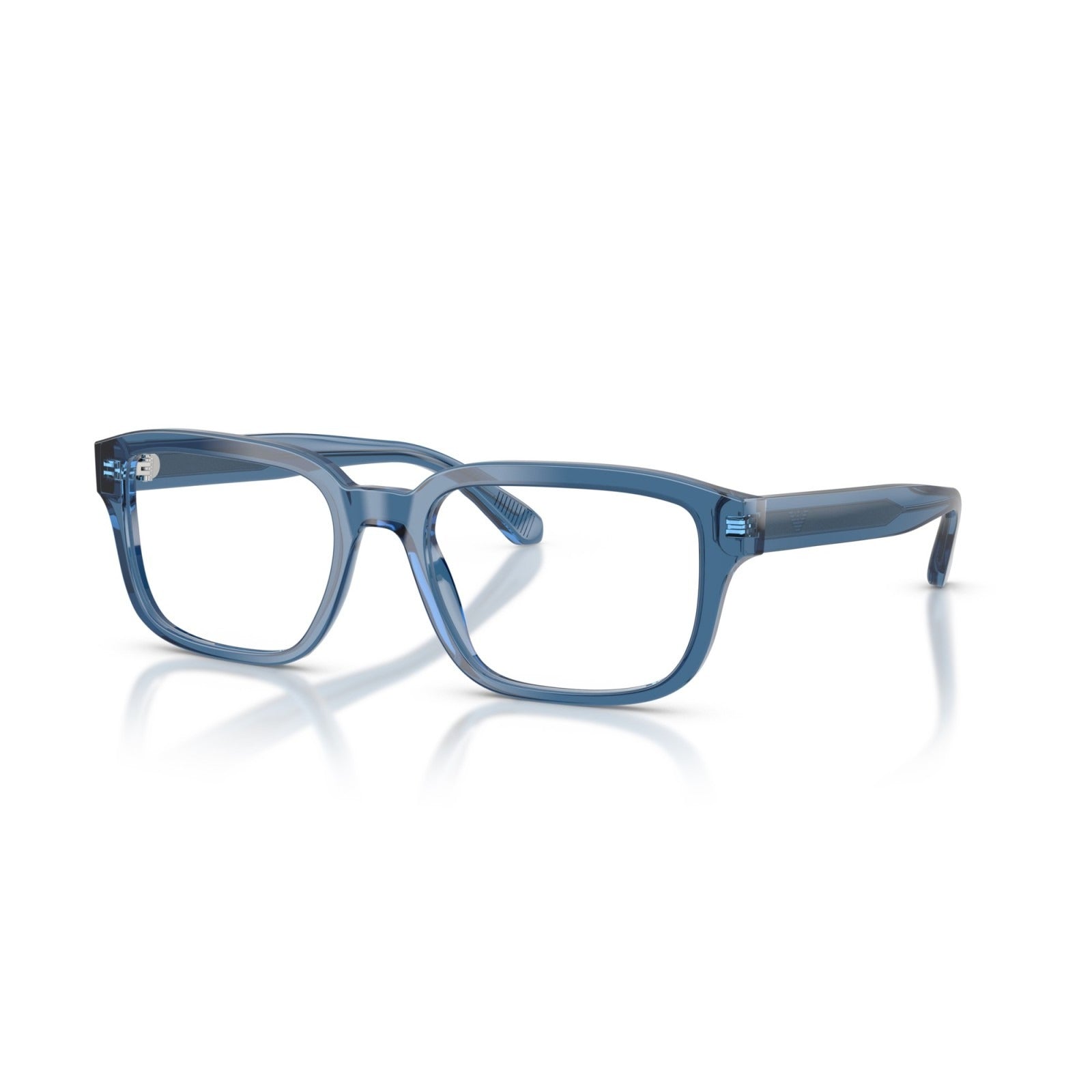 OCCHIALE DA VISTA UOMO | EMPORIO ARMANI EA 3255 - 6247 BLU TRASPARENTE LUCIDO - CALIBRO 55