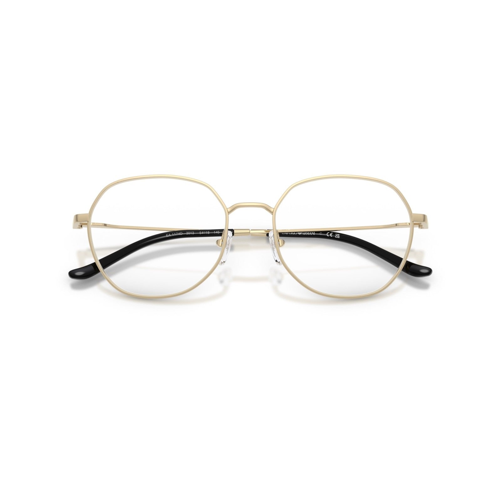 OCCHIALE DA VISTA UOMO | EMPORIO ARMANI EA 1174D - 3013 ORO PALLIDO LUCIDO - CALIBRO 54