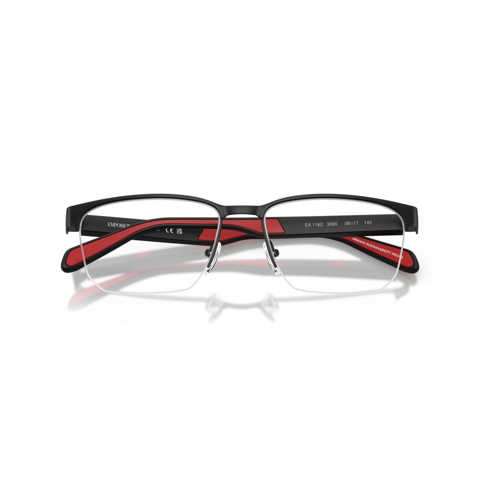 OCCHIALE DA VISTA UOMO | EMPORIO ARMANI EA 1162 - 3085 NERO OPACO - CALIBRO 56