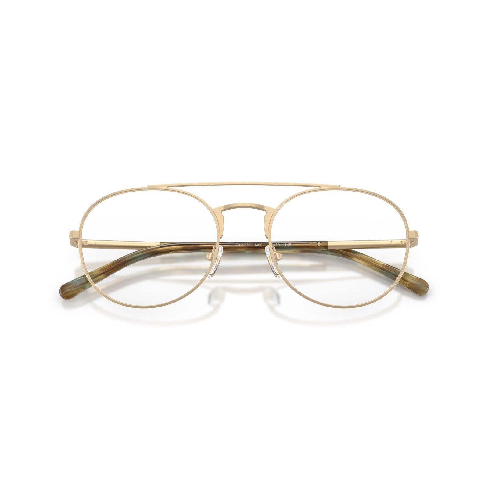 OCCHIALE DA VISTA UOMO | EMPORIO ARMANI EA 1178 - 3422 ORO PALLIDO OPACO - CALIBRO 55
