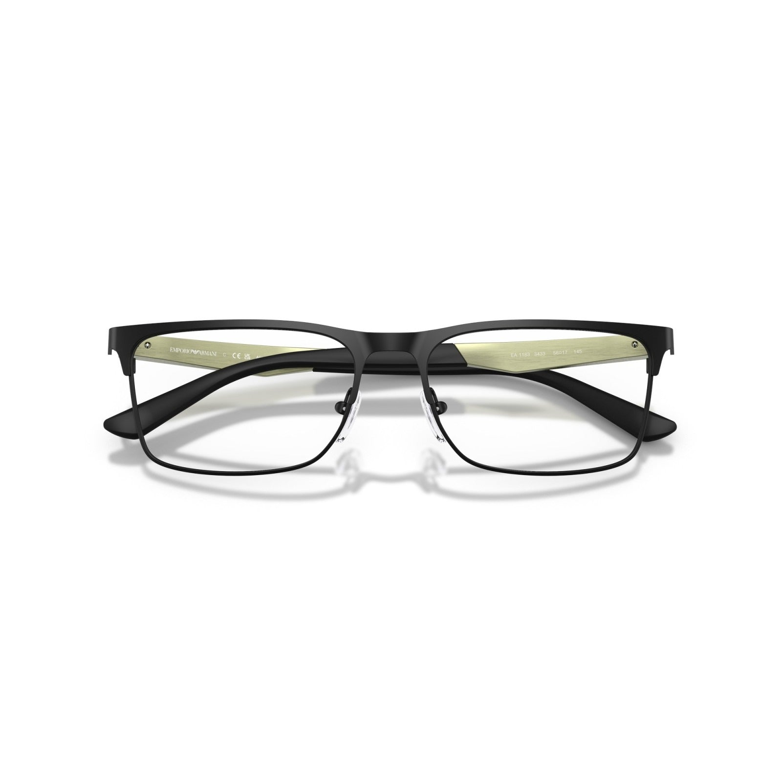OCCHIALE DA VISTA UOMO | EMPORIO ARMANI EA 1183 - 3433 NERO OPACO - CALIBRO 56