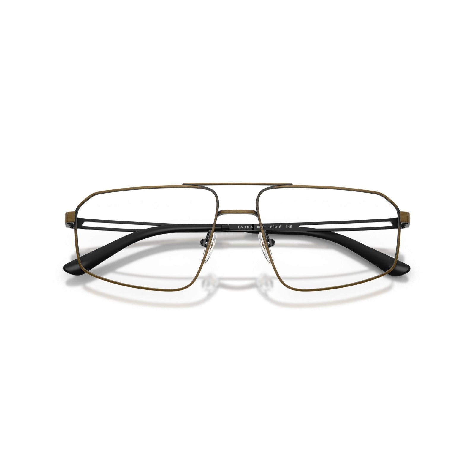 OCCHIALE DA VISTA UOMO | EMPORIO ARMANI EA 1184 - 3270 ORO ANTICO SPAZZOLATO - CALIBRO 58