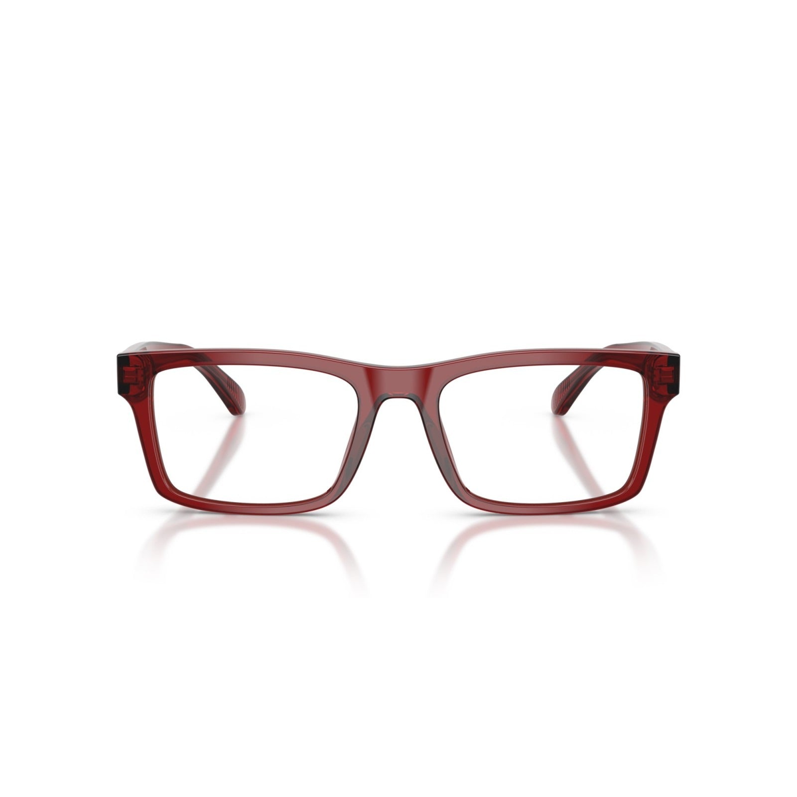 OCCHIALE DA VISTA UOMO | EMPORIO ARMANI EA 3254 - 6248 ROSSO TRASPARENTE LUCIDO - CALIBRO 56