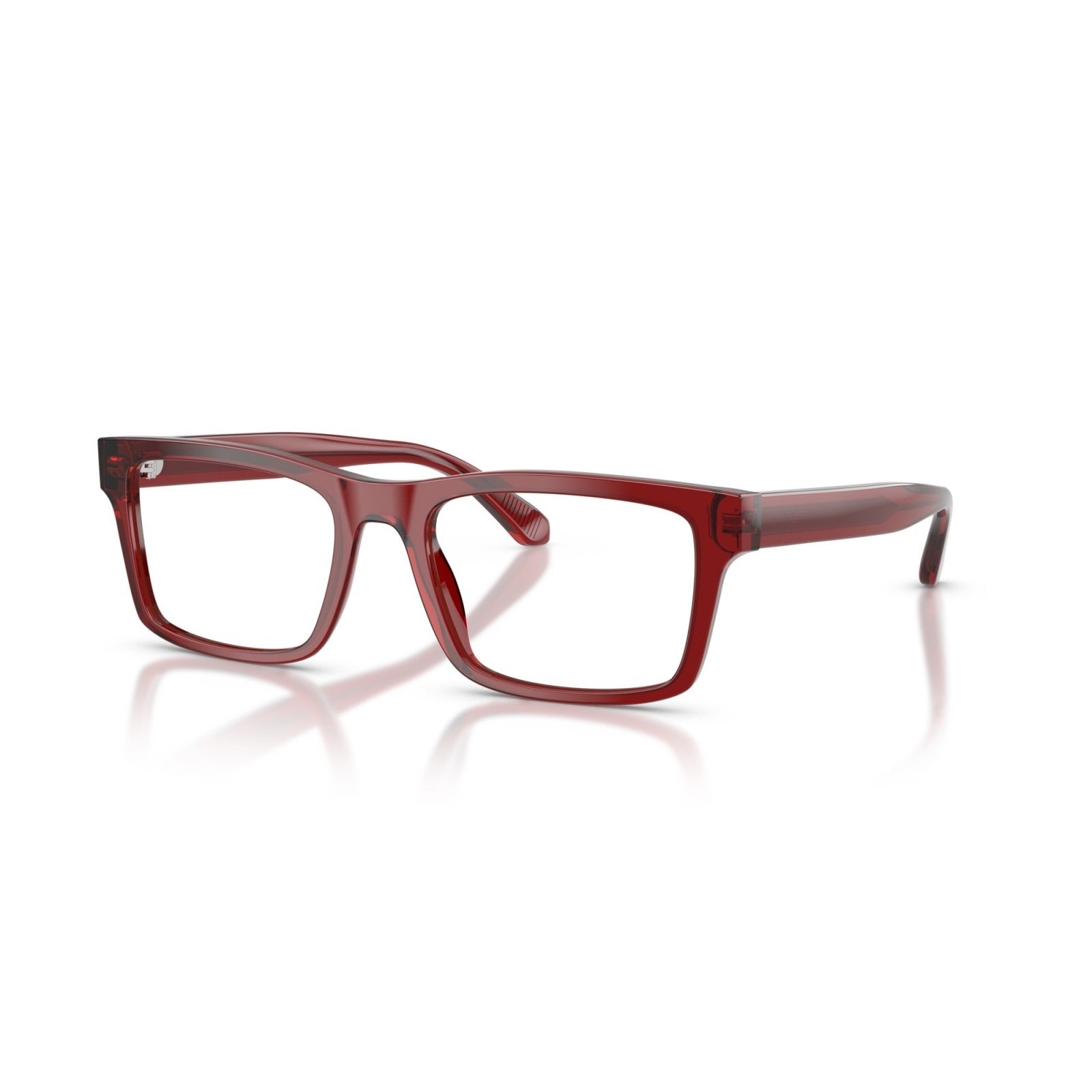 OCCHIALE DA VISTA UOMO | EMPORIO ARMANI EA 3254 - 6248 ROSSO TRASPARENTE LUCIDO - CALIBRO 56