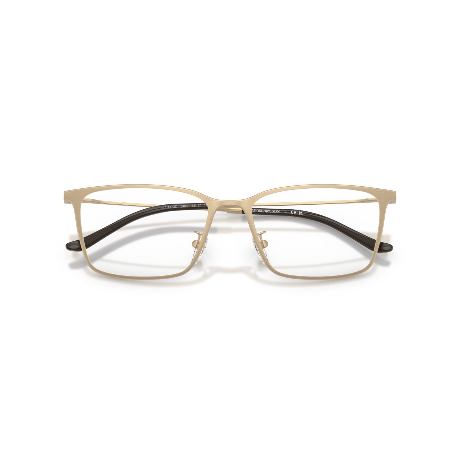 OCCHIALE DA VISTA UOMO | EMPORIO ARMANI EA 1173D - 3403 ORO PALLIDO SPAZZOLATO OPACO - CALIBRO 55