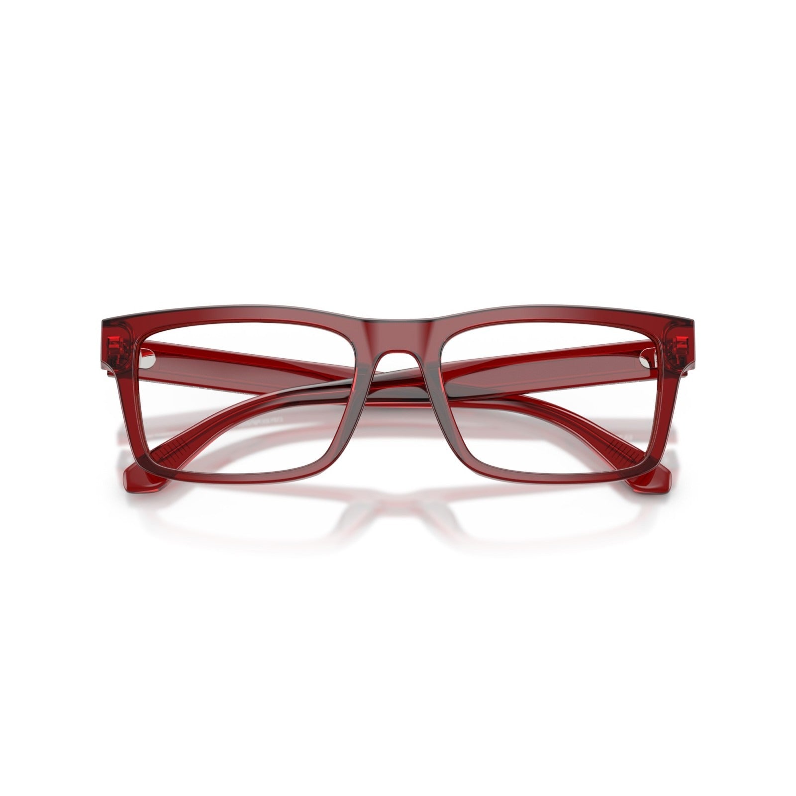 OCCHIALE DA VISTA UOMO | EMPORIO ARMANI EA 3254 - 6248 ROSSO TRASPARENTE LUCIDO - CALIBRO 56