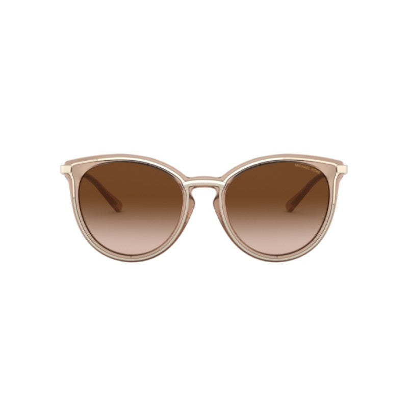 OCCHIALE DA SOLE DONNA | MICHAEL KORS MK 1077 - BRISBANE 101413 ORO CHIARO / MARRONE TRASPARENTE - CALIBRO 54