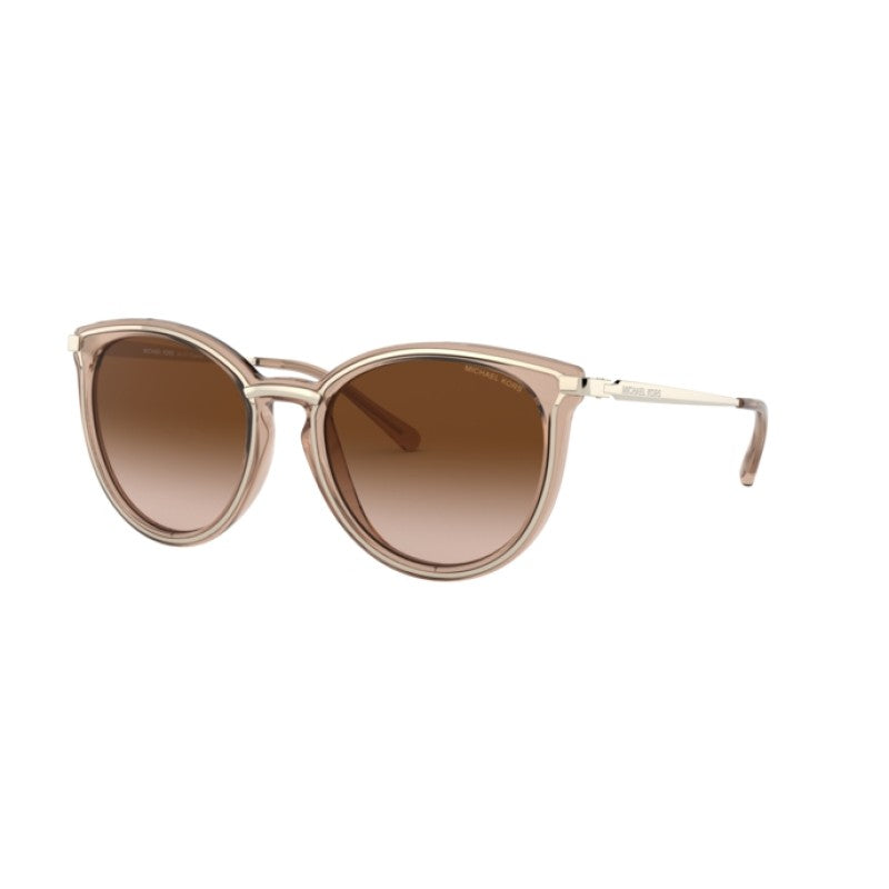 OCCHIALE DA SOLE DONNA | MICHAEL KORS MK 1077 - BRISBANE 101413 ORO CHIARO / MARRONE TRASPARENTE - CALIBRO 54