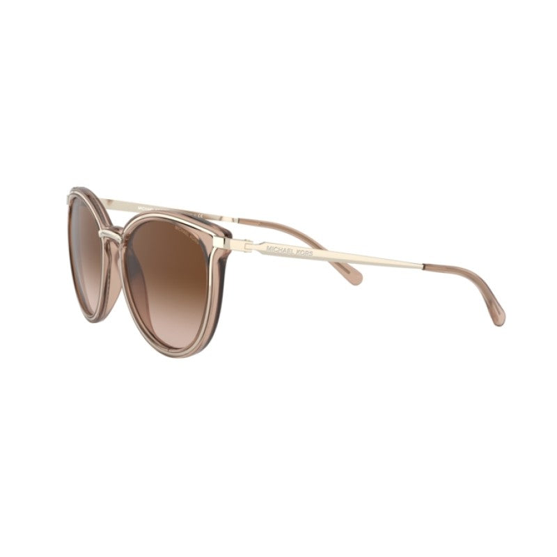 OCCHIALE DA SOLE DONNA | MICHAEL KORS MK 1077 - BRISBANE 101413 ORO CHIARO / MARRONE TRASPARENTE - CALIBRO 54