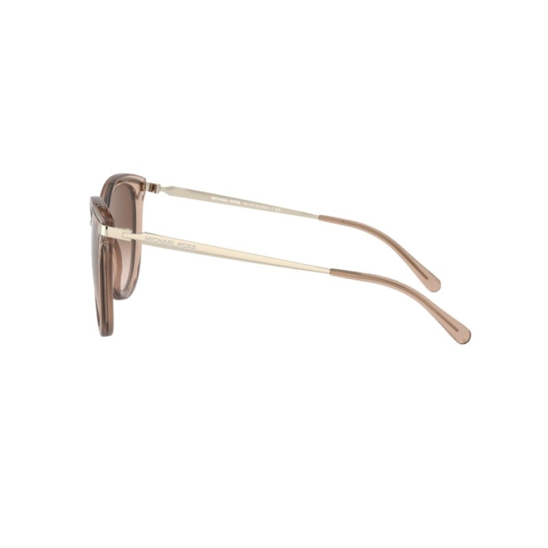 OCCHIALE DA SOLE DONNA | MICHAEL KORS MK 1077 - BRISBANE 101413 ORO CHIARO / MARRONE TRASPARENTE - CALIBRO 54
