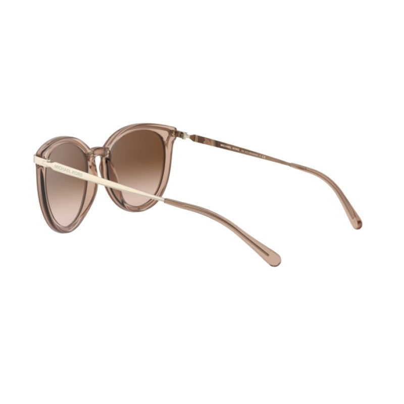 OCCHIALE DA SOLE DONNA | MICHAEL KORS MK 1077 - BRISBANE 101413 ORO CHIARO / MARRONE TRASPARENTE - CALIBRO 54
