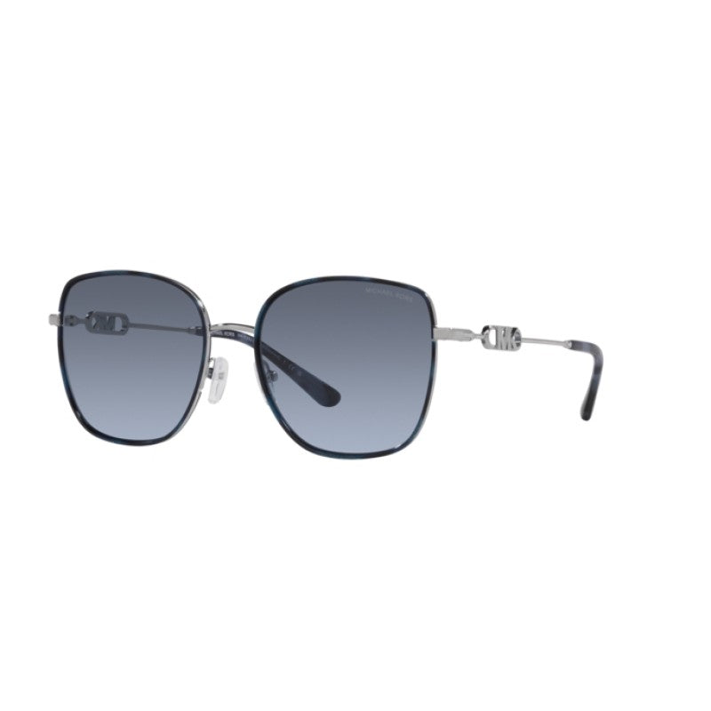 OCCHIALE DA SOLE DONNA | MICHAEL KORS MK 1129J - EMPIRE SQUARE 2 10158F TARTARUGA BLU-ARGENTO - CALIBRO 56