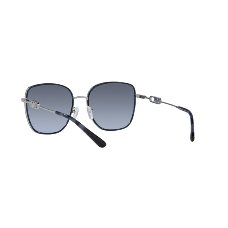 OCCHIALE DA SOLE DONNA | MICHAEL KORS MK 1129J - EMPIRE SQUARE 2 10158F TARTARUGA BLU-ARGENTO - CALIBRO 56