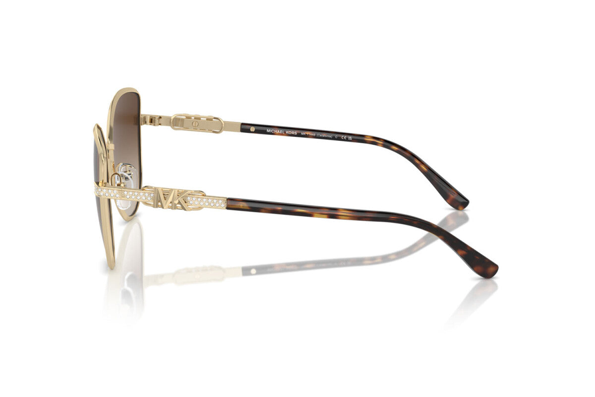 MICHAEL KORS CATALONIA - 101413 ORO CHIARO LUCIDO | OCCHIALE DA SOLE DONNA - MK 1144B CALIBRO 56