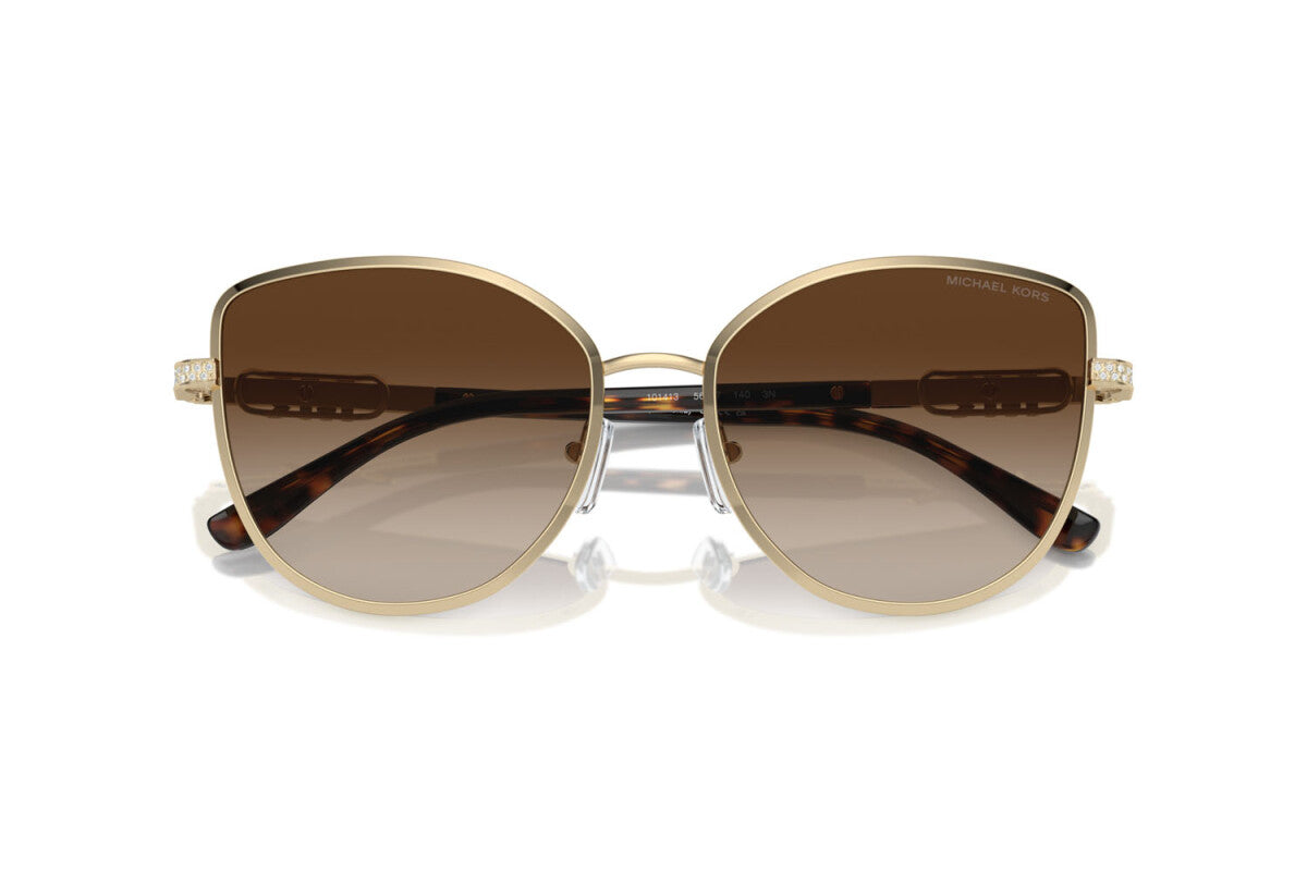 MICHAEL KORS CATALONIA - 101413 ORO CHIARO LUCIDO | OCCHIALE DA SOLE DONNA - MK 1144B CALIBRO 56
