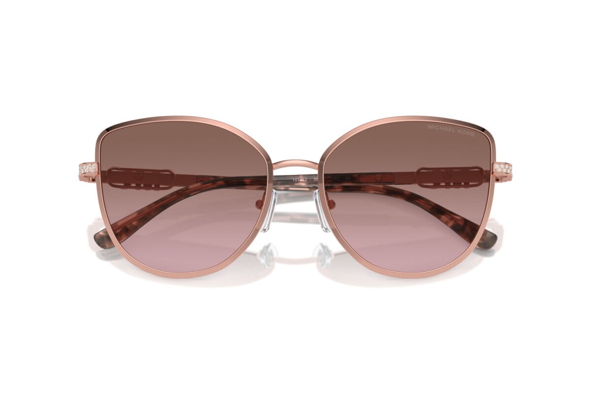 MICHAEL KORS CATALONIA - 110814 ORO ROSA LUCIDO | OCCHIALE DA SOLE DONNA - MK 1144B CALIBRO 56