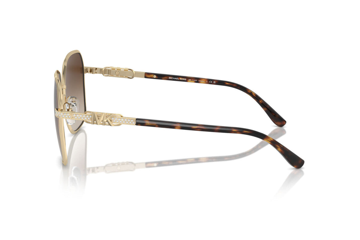 MICHAEL KORS CADIZ - 101413 ORO CHIARO LUCIDO | OCCHIALE DA SOLE DONNA - MK 1145B CALIBRO 58