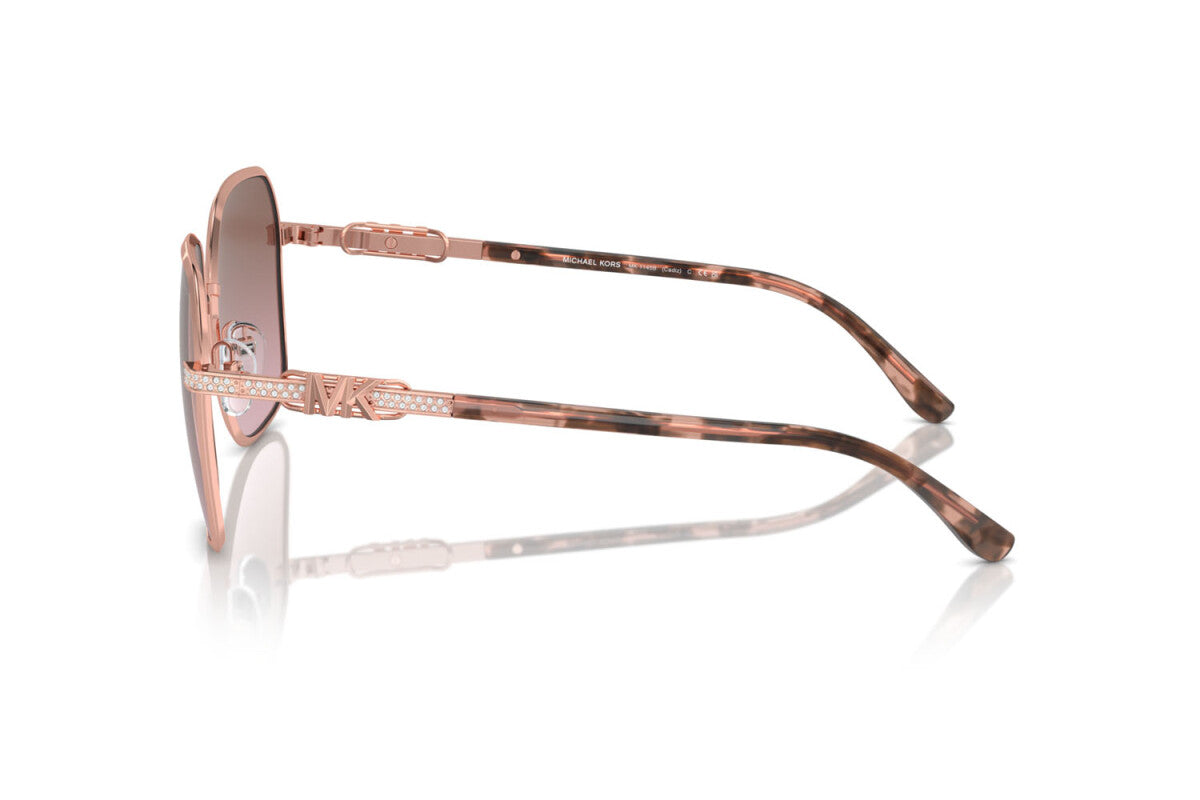 MICHAEL KORS CADIZ - 110814 ORO ROSA LUCIDO | OCCHIALE DA SOLE DONNA - MK 1145B CALIBRO 58