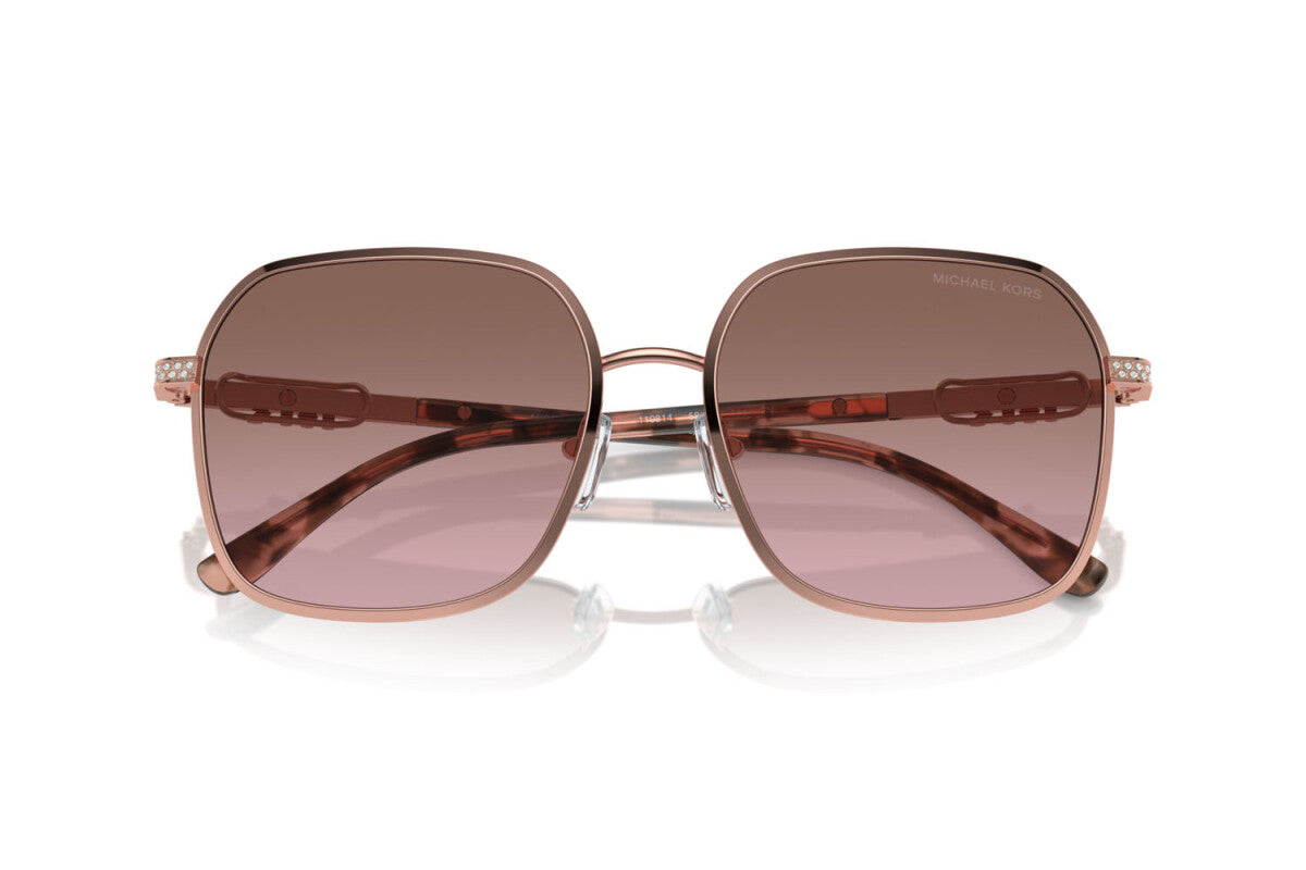 MICHAEL KORS CADIZ - 110814 ORO ROSA LUCIDO | OCCHIALE DA SOLE DONNA - MK 1145B CALIBRO 58