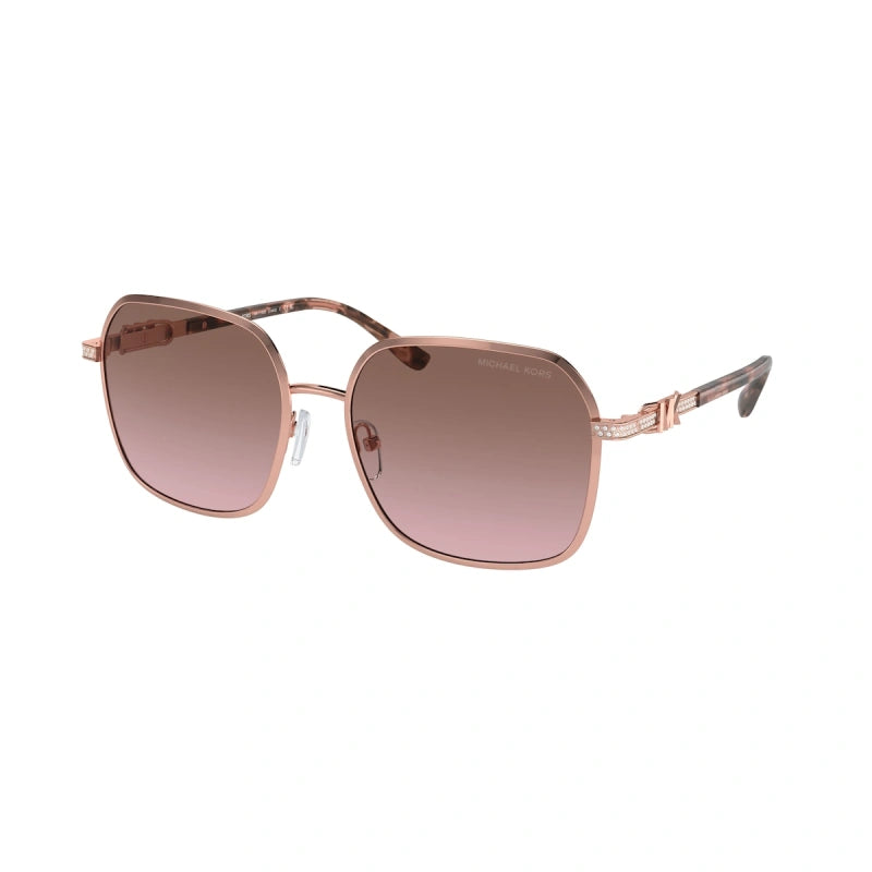 MICHAEL KORS CADIZ - 110814 ORO ROSA LUCIDO | OCCHIALE DA SOLE DONNA - MK 1145B CALIBRO 58