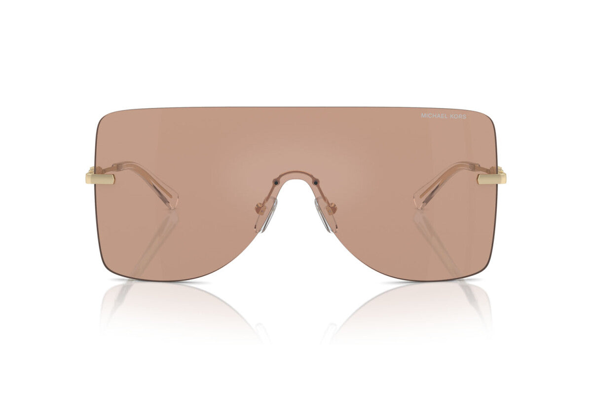 MICHAEL KORS LONDON - 1014VL SPECCHIO POSTERIORE MARRONE MASSICCIO | OCCHIALE DA SOLE DONNA - MK 1148 CALIBRO UNICO