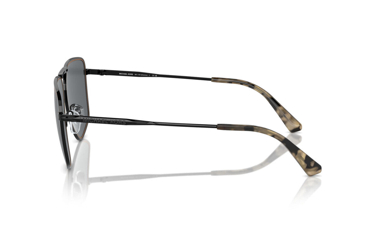 MICHAEL KORS SILVERTON - 100587 NERO LUCIDO | OCCHIALE DA SOLE UOMO - MK 1153 CALIBRO 58