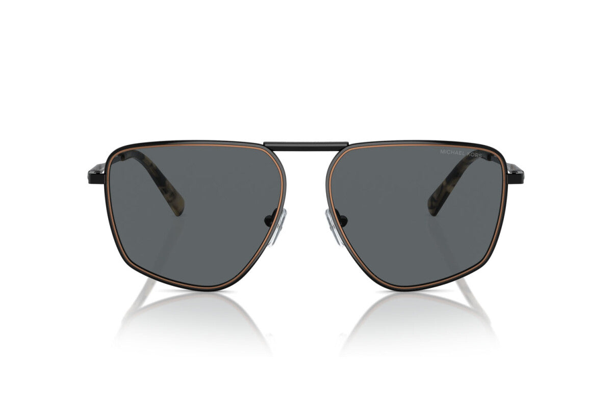 MICHAEL KORS SILVERTON - 100587 NERO LUCIDO | OCCHIALE DA SOLE UOMO - MK 1153 CALIBRO 58