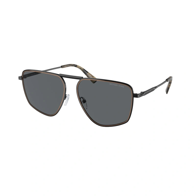 MICHAEL KORS SILVERTON - 100587 NERO LUCIDO | OCCHIALE DA SOLE UOMO - MK 1153 CALIBRO 58