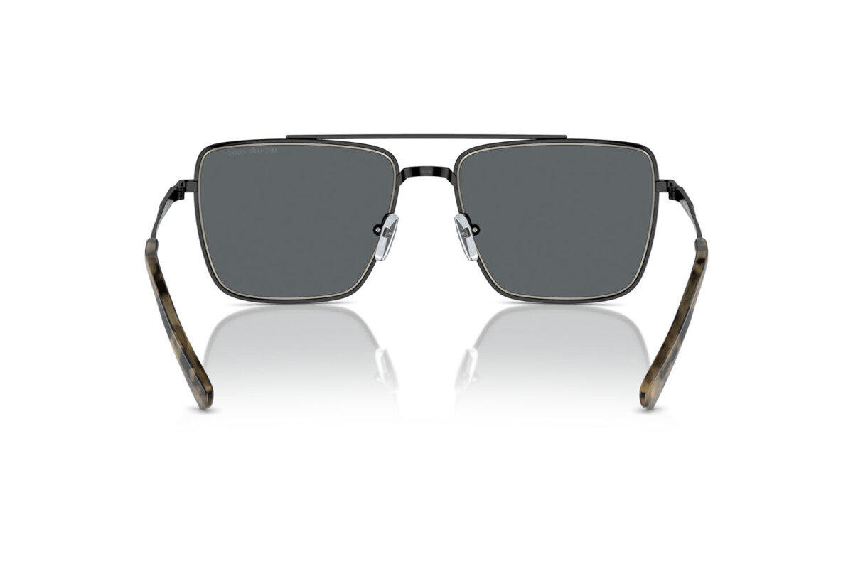 MICHAEL KORS BLUE RIDGE - 100587 NERO LUCIDO | OCCHIALE DA SOLE UOMO - MK 1154 CALIBRO 58