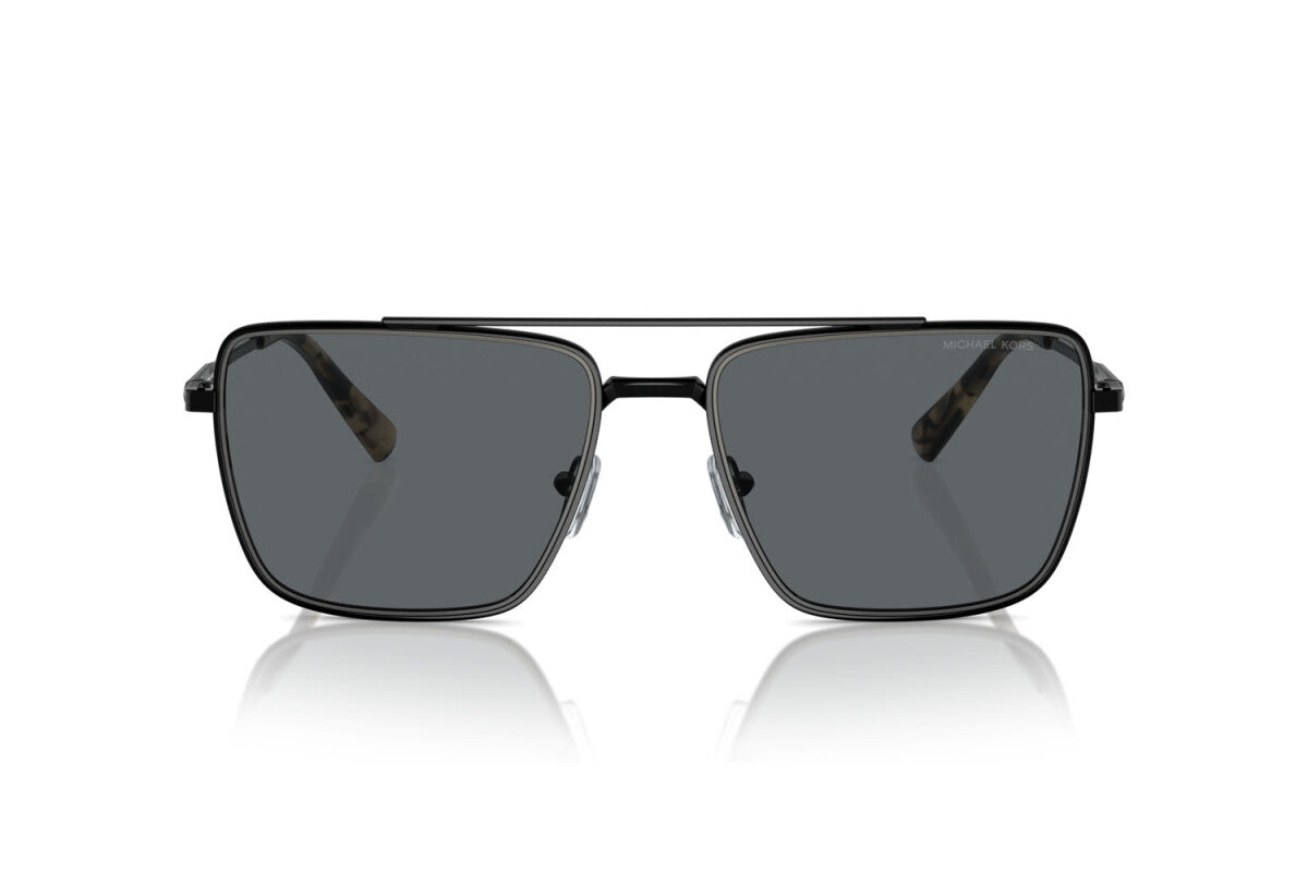 MICHAEL KORS BLUE RIDGE - 100587 NERO LUCIDO | OCCHIALE DA SOLE UOMO - MK 1154 CALIBRO 58