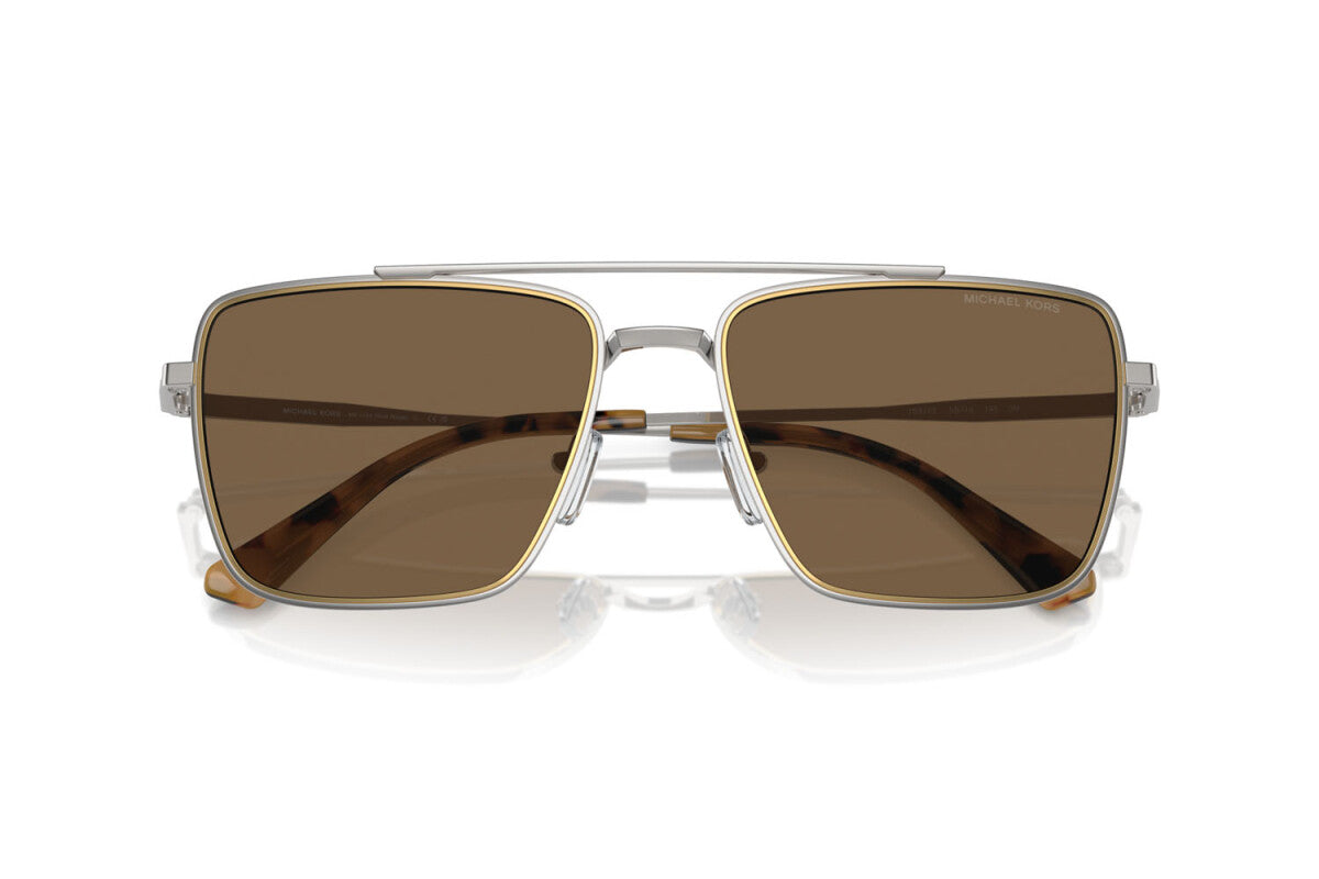 MICHAEL KORS BLUE RIDGE - 189373 ARGENTO LUCIDO | OCCHIALE DA SOLE UOMO - MK 1154 CALIBRO 58