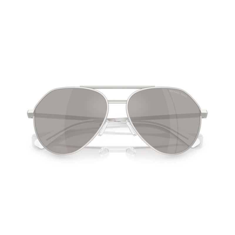 OCCHIALE DA SOLE UOMO | MICHAEL KORS MK 1168 - BRENTWOOD 19036G ARGENTO OPACO - CALIBRO 60